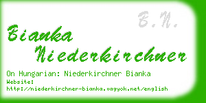 bianka niederkirchner business card